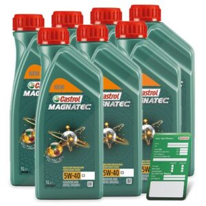 7x 1 L Magnatec 5W-40 C3 + Ölwechsel-Anhänger 15F621