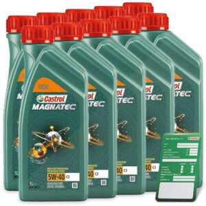 10x 1 L Magnatec 5W-40 C3 + Ölwechsel-Anhänger 15F621