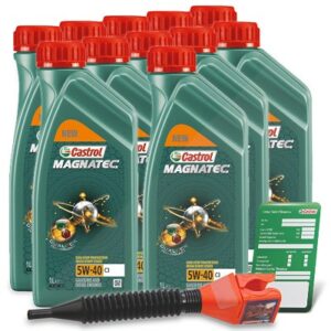 11x 1 L Magnatec 5W-40 C3 + Ölwechsel-Anhänger + Einfülltrichter 15F621