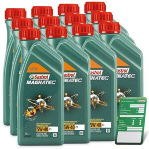 12x 1 L Magnatec 5W-40 C3 + Ölwechsel-Anhänger 15F621