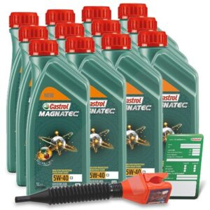 12x 1 L Magnatec 5W-40 C3 + Ölwechsel-Anhänger + Einfülltrichter 15F621