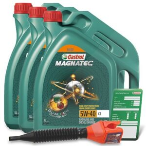 15 L Magnatec 5W-40 C3 + Ölwechsel-Anhänger + Einfülltrichter 15F625