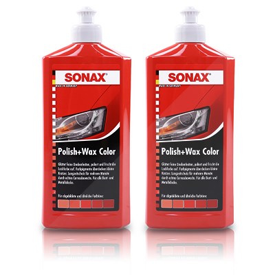 Sonax  2x 500ml Polish & Wax Color NanoPro rot  02964000