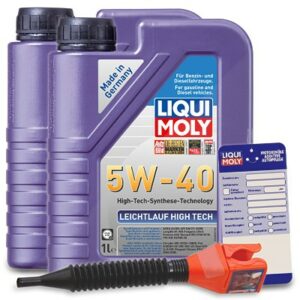 2x 1 L Leichtlauf High Tech 5W-40 + Ölwechsel-Anhänger + Einfüllt 3863