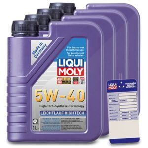 4x 1 L Leichtlauf High Tech 5W-40 + Ölwechsel-Anhänger 3863