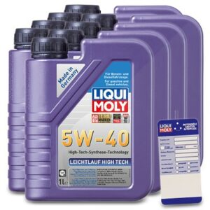 8x 1 L Leichtlauf High Tech 5W-40 + Ölwechsel-Anhänger 3863