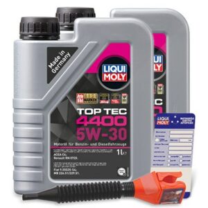 2x 1 L Top Tec 4400 5W-30 + Ölwechsel-Anhänger + Einfülltrichter 3750