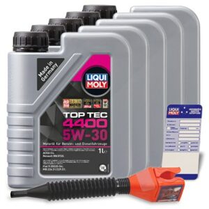 5x 1 L Top Tec 4400 5W-30 + Ölwechsel-Anhänger + Einfülltrichter 3750