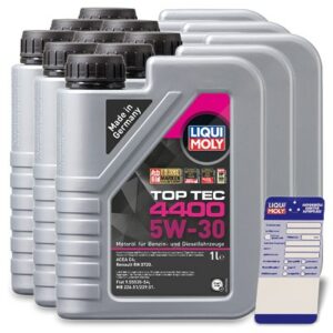 9x 1 L Top Tec 4400 5W-30 + Ölwechsel-Anhänger 3750