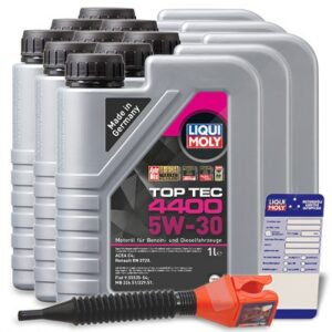 9x 1 L Top Tec 4400 5W-30 + Ölwechsel-Anhänger + Einfülltrichter 3750