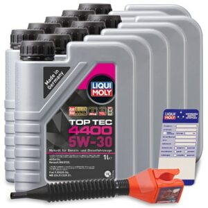 10x 1 L Top Tec 4400 5W-30 + Ölwechsel-Anhänger + Einfülltrichter 3750