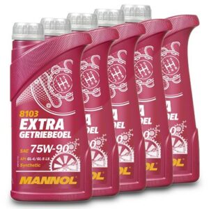 5x 1 L Extra Getriebeöl 75W-90 API GL-5 LS (Limited Slip) MN8103-1