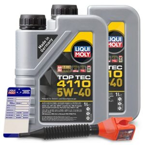 2x 1 L Top Tec 4110 5W-40 + Ölwechsel-Anhänger + Einfülltrichte 21478