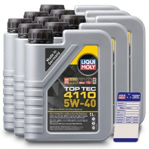 9x 1 L Top Tec 4110 5W-40 + Ölwechsel-Anhänger 21478