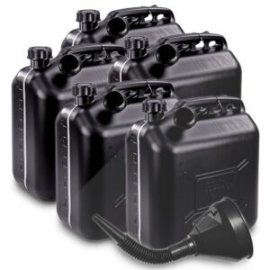 5x Benzinkanister 20L Kunststoff schwarz UN-geprüft + Tri 40371999