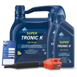 6 L SuperTronic K 5W-30 + Ölwechsel-Anhänger + Trichter 15F475