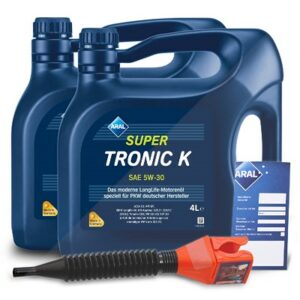 8 L SuperTronic K 5W-30 + Ölwechsel-Anhänger + Trichter 15DBCD