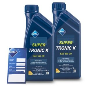 2x 1 L SuperTronic K 5W-30 + Ölwechsel-Anhänger 15F475