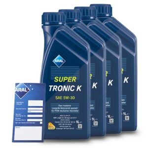 4x 1 L SuperTronic K 5W-30 + Ölwechsel-Anhänger 15F475