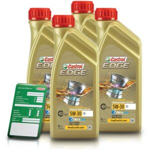 Castrol 4x 1 L EDGE TITANIUM FST 5W-30 C3 + Ölw.-Anhänger  DE01675 : 15530C