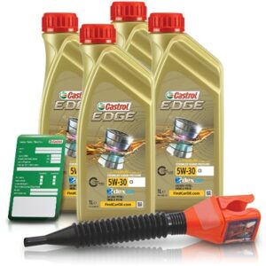 Castrol 4x 1 L EDGE TITANIUM FST 5W-30 C3 + Ölw.-Anhänger  15530C : DE01675 : 3050