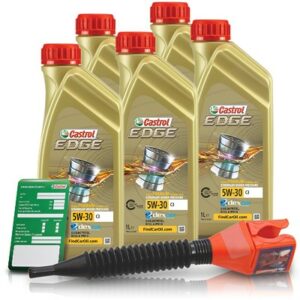 Castrol  5x 1 L EDGE TITANIUM FST 5W-30 C3 + Anhäng  3050 : 15530C : DE01675