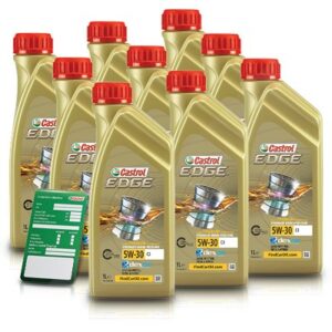 Castrol 9x 1 L EDGE TITANIUM FST 5W-30 C3 + Ölw.-Anhänger  DE01675 : 15530C