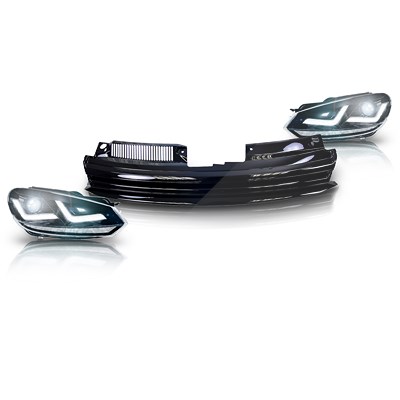 LED XENARC Golf 6 Scheinwerfer BLACK + Kühlergrill 10850571