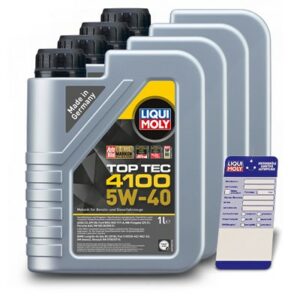 Liqui moly 4x 1 L Top Tec 4100 5W-40 + Ölwechsel-Anhänger  3700 : 5440