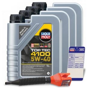 Liqui moly 4x 1 L Top Tec 4100 5W-40 + Ölwechsel-Anhänger  5440 : 3700 : 3050