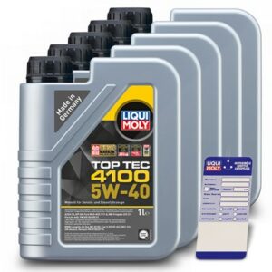 Liqui moly 5x 1 L Top Tec 4100 5W-40 + Ölwechsel-Anhänger  3700 : 5440