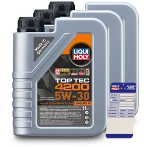 Liqui moly 3x 1 L Top Tec 4200 5W-30 + Ölwechsel-Anhänger  5440 : 3706