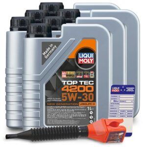 Liqui moly  6x 1 L Top Tec 4200 5W-30+Anhänger+Tric  3706 : 3050 : 5440