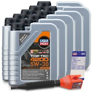 Liqui moly  10x 1 L Top Tec 4200 5W-30+Anhänger+Tri  3706 : 3050 : 5440