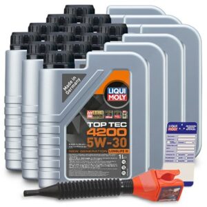 Liqui moly  12x 1 L Top Tec 4200 5W-30+Anhänger+Tri  3706 : 3050 : 5440