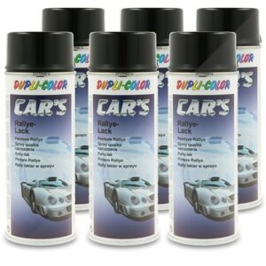 6x 400 ml CAR'S Rallye-Lack Spraydose schwarz glänzend 385865