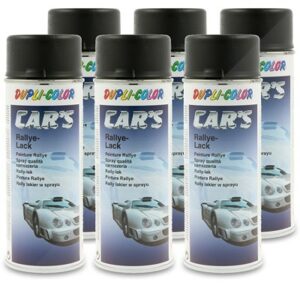 6x 400 ml CAR'S Rallye-Lack Spraydose schwarz matt 385872