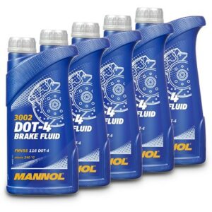 5x 1 L Brake Fluid DOT-4 Bremsflüssigkeit MN3002-1