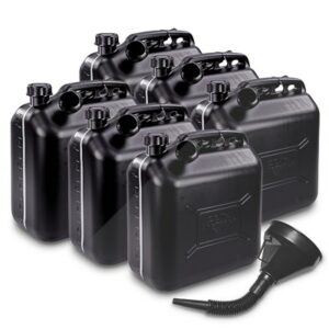 6x Benzinkanister 20L Kunststoff schwarz UN-geprüft + Tri 40371999