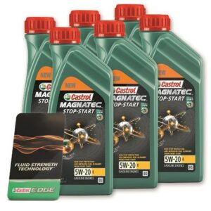 6x 1 L Magnatec 5W-20 E + Ölwechsel-Anhänger offen