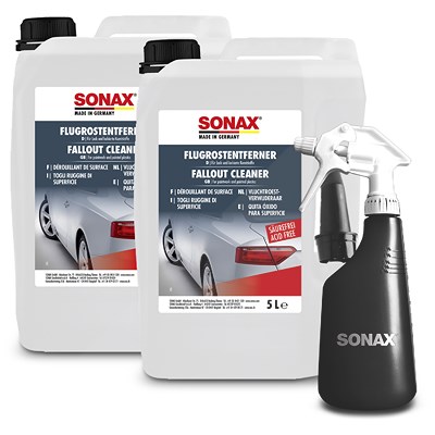 SONAX 2x 5 L FlugrostEntferner säurefrei + Sprühboy Inhalt 600ml 40698655