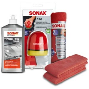 Sonax 1x 500ml Polish & Wax silber/grau+P-Ball+2x Tücher  04173410 : 04162410 : 02963000