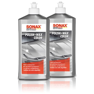 Sonax 2x 500ml Polish & Wax Color NanoPro silber/g 02963000