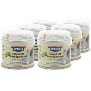 Presto  6x 250g Polyester Feinspachtel  601211