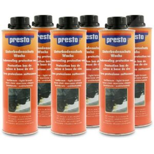 Presto 6x 1 L Unterbodenschutz auf Wachsbasis braun 603246