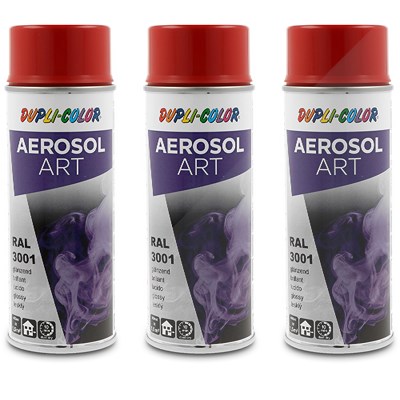 Dupli color  3x 400ml Aerosol Art RAL 3001 signalro  722523