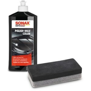 500ml Polish + Wax Color schwarz + Kombischwamm 40792697