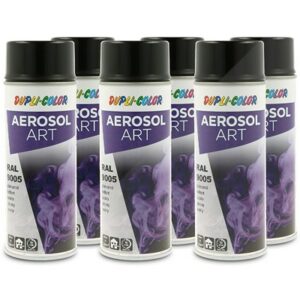 Dupli color 6x 400ml Aerosol Art RAL 9005 tiefschw 733123