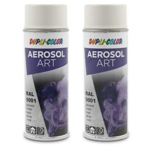 Dupli color 2x 400ml Aerosol Art RAL 9001 cremewei 722677