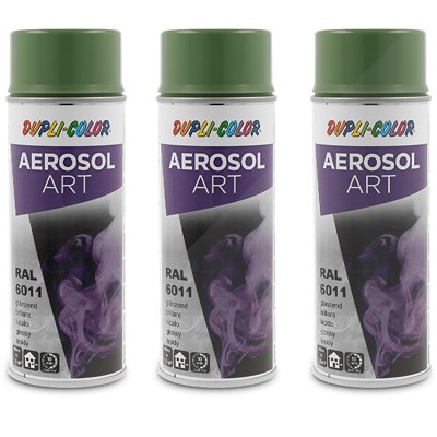 Dupli color  3x 400ml Aerosol Art RAL 6011 resedagr  741203
